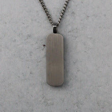 Load image into Gallery viewer, Silver Bar Pendant Chain Necklace
