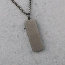Load image into Gallery viewer, Silver Bar Pendant Chain Necklace

