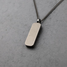 Load image into Gallery viewer, Silver Bar Pendant Chain Necklace
