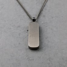 Load image into Gallery viewer, Silver Bar Pendant Chain Necklace
