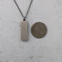 Load image into Gallery viewer, Silver Bar Pendant Chain Necklace
