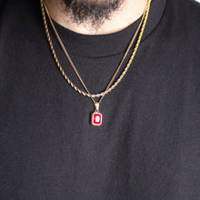 Load image into Gallery viewer, Gold Ruby Cubic Zirconia Pendant Chain Necklace
