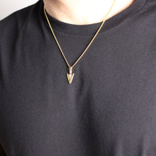Load image into Gallery viewer, Gold Arrowhead Pendant Chain Necklace
