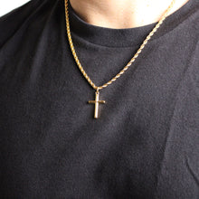 Load image into Gallery viewer, Gold Cross Pendant Chain Necklace
