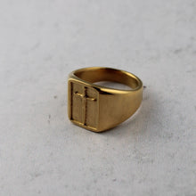 Load image into Gallery viewer, Gold Dagger Signet Ring
