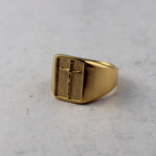 Load image into Gallery viewer, Gold Dagger Signet Ring
