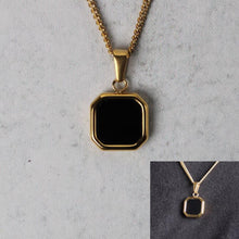 Load image into Gallery viewer, Gold Enamel Pendant Chain Necklace
