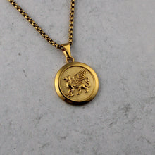 Load image into Gallery viewer, Gold Griffin Pendant Chain Necklace
