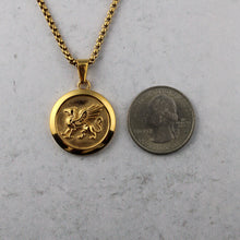 Load image into Gallery viewer, Gold Griffin Pendant Chain Necklace
