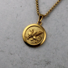 Load image into Gallery viewer, Gold Griffin Pendant Chain Necklace
