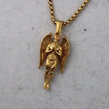Load image into Gallery viewer, Gold Guardian Angel Pendant Chain Necklace
