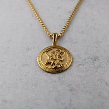 Load image into Gallery viewer, Gold Hercules Pendant Chain Necklace
