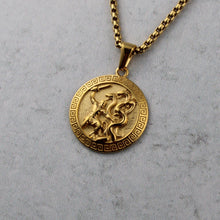Load image into Gallery viewer, Gold Hercules Pendant Chain Necklace
