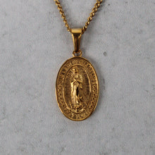 Load image into Gallery viewer, Gold Lady of Guadalupe Pendant Chain Necklace
