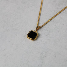 Load image into Gallery viewer, Gold Enamel Pendant Chain Necklace
