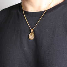 Load image into Gallery viewer, Gold Saint Michael &amp; Mini Cross Pendant Necklace Set

