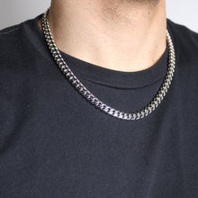 Load image into Gallery viewer, Silver 8mm Cuban Link Chain
