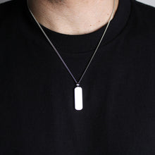 Load image into Gallery viewer, Silver Bar Pendant Chain Necklace
