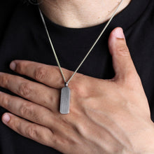 Load image into Gallery viewer, Silver Bar Pendant Chain Necklace
