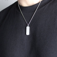 Load image into Gallery viewer, Silver Bar Pendant Chain Necklace
