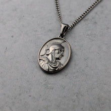 Load image into Gallery viewer, Silver Centurion Pendant Chain Necklace

