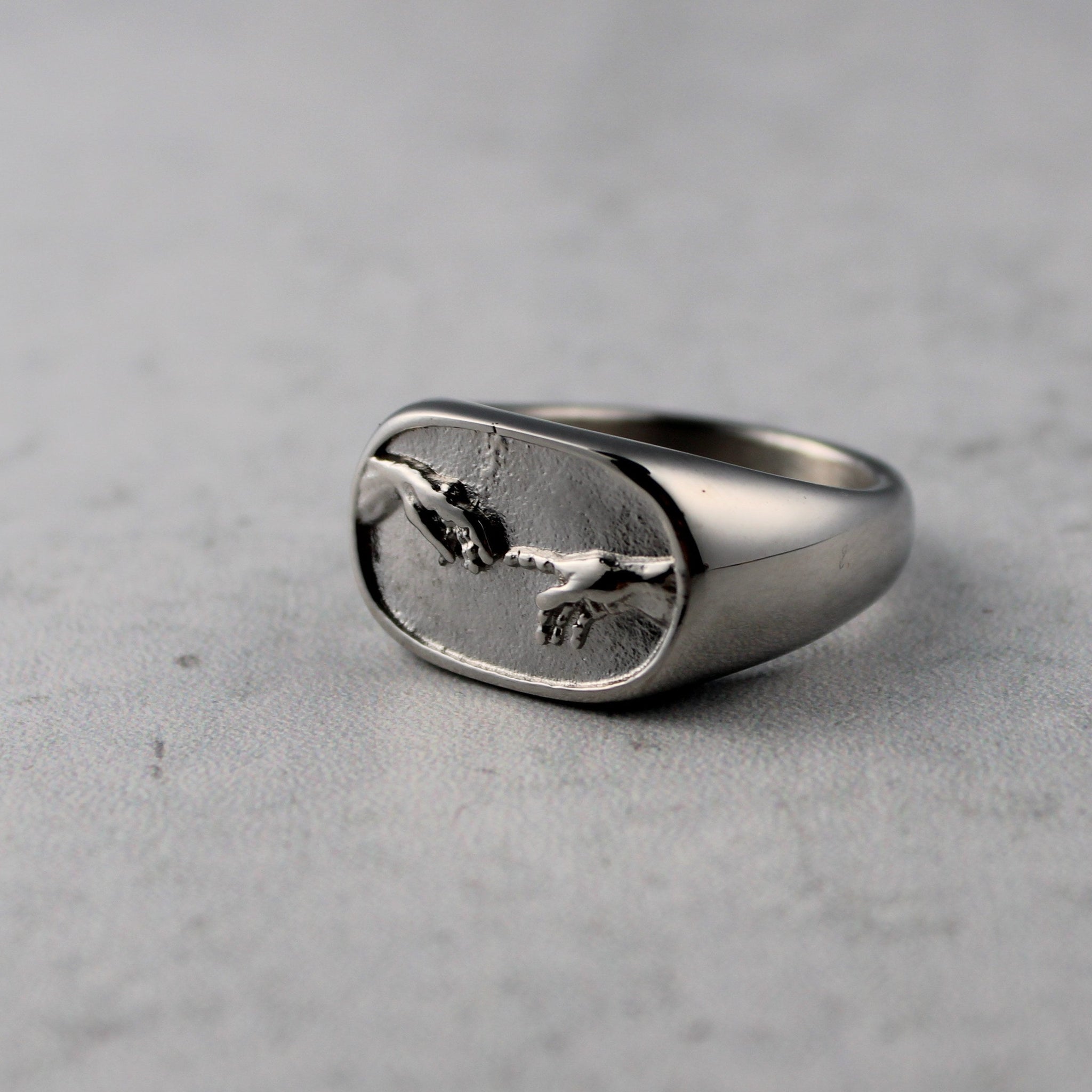 Silver Creation of Adam Ring – FAMED GOODS