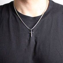 Load image into Gallery viewer, Silver Cross Pendant Chain Necklace
