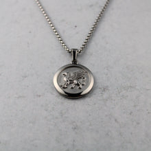 Load image into Gallery viewer, Silver Griffin Pendant Chain Necklace
