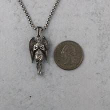 Load image into Gallery viewer, Silver Guardian Angel Pendant Chain Necklace
