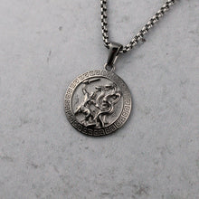 Load image into Gallery viewer, Silver Hercules Pendant Chain Necklace
