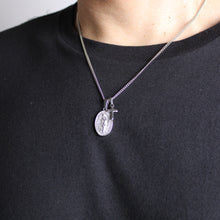Load image into Gallery viewer, Silver Lady of Guadalupe &amp; Mini Cross Pendant Necklace Set
