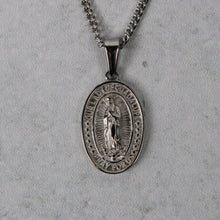 Load image into Gallery viewer, Silver Lady of Guadalupe Pendant Chain Necklace
