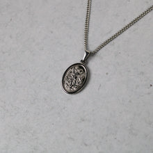 Load image into Gallery viewer, Silver Saint Michael Pendant Chain Necklace
