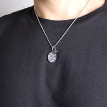 Load image into Gallery viewer, Silver Saint Michael &amp; Mini Cross Pendant Necklace Set
