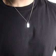 Load image into Gallery viewer, Silver Tag Pendant Chain Necklace
