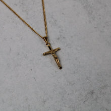 Load image into Gallery viewer, Gold Crucifix Cross Pendant Chain Necklace
