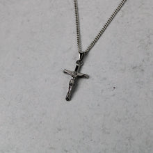Load image into Gallery viewer, Silver Crucifix Cross Pendant Chain Necklace
