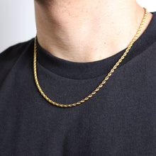 Load image into Gallery viewer, Gold 3mm Rope Chain
