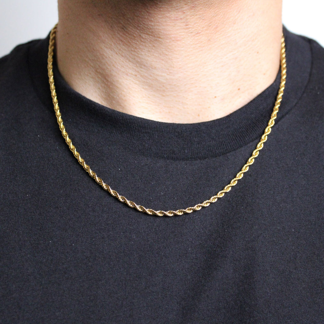 Gold 3mm Rope Chain