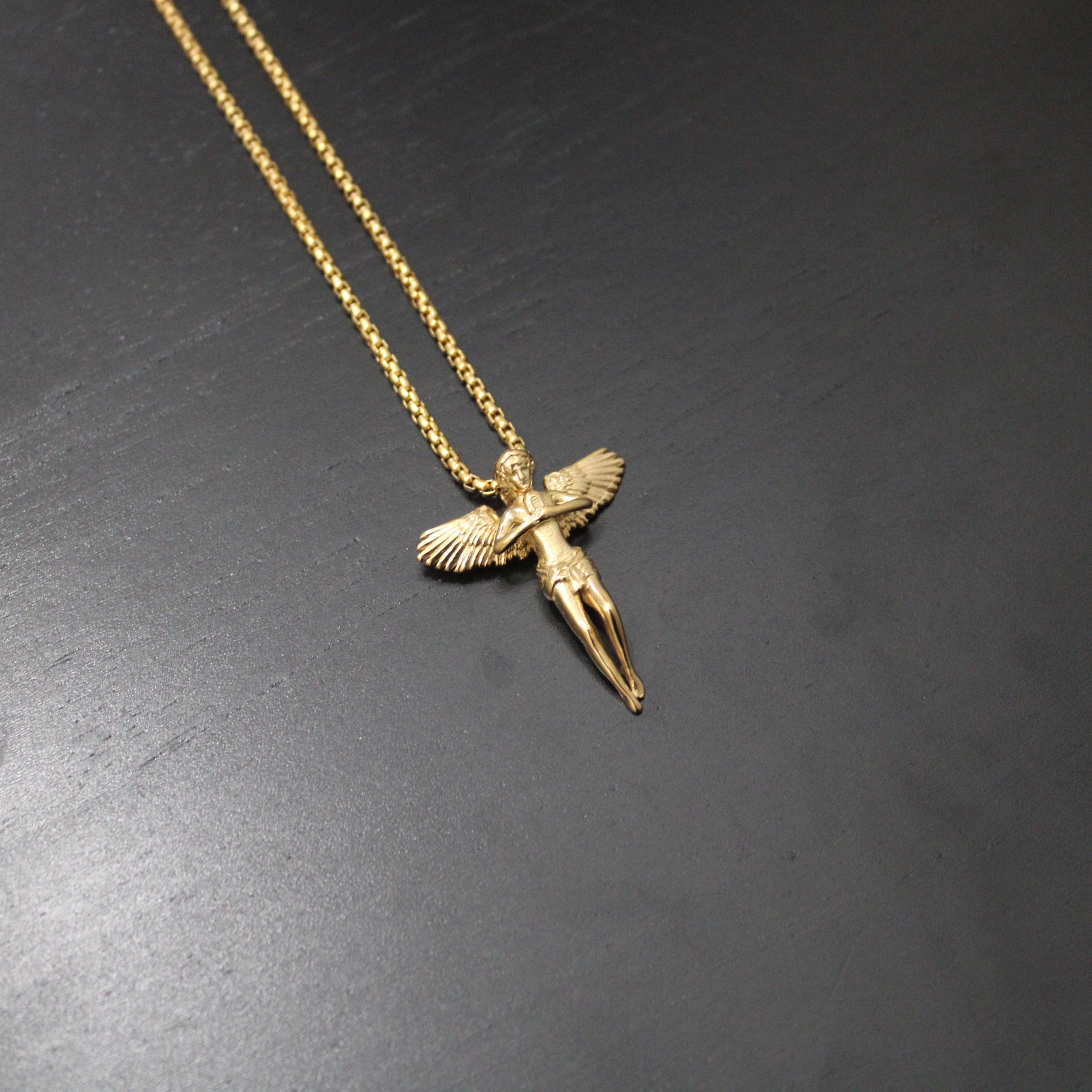Titanium steel angel wing necklace for men – DuTi