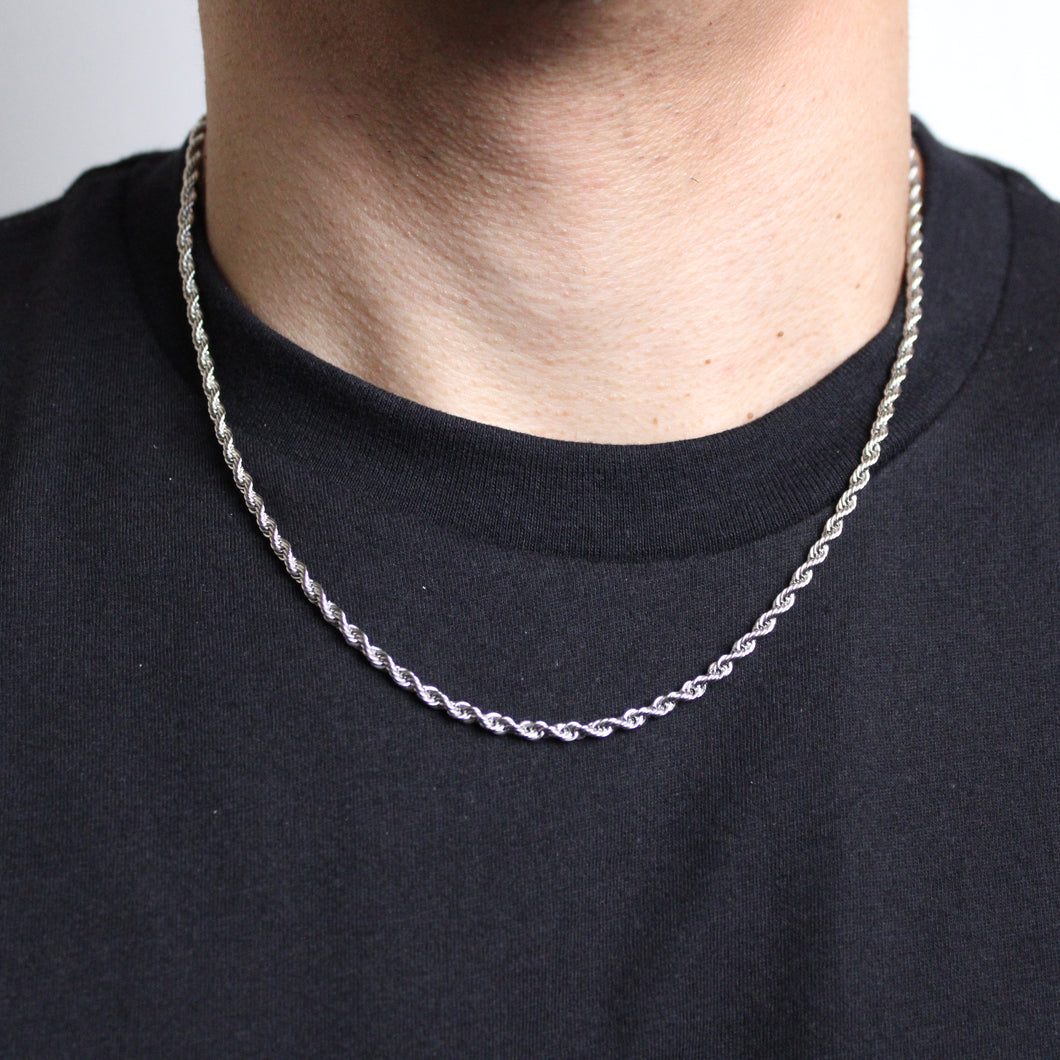 Silver 3mm Rope Chain